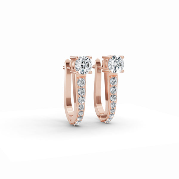 Solitaire Accent Diamond Earrings