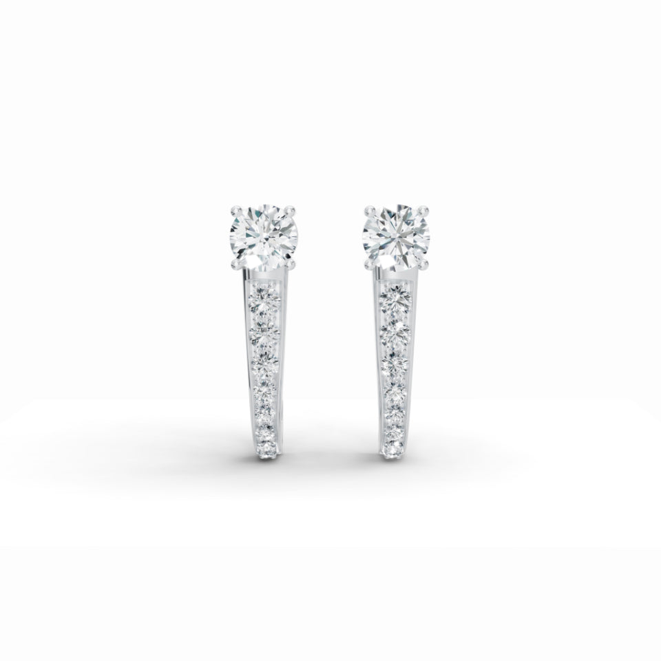 Solitaire Accent Diamond Earrings