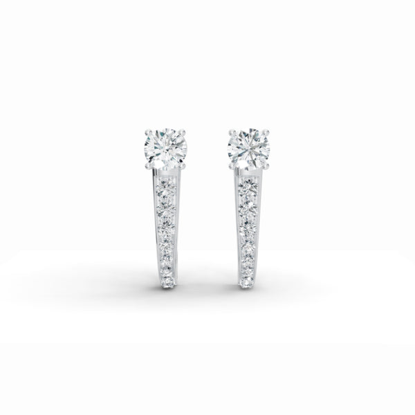 Solitaire Accent Diamond Earrings