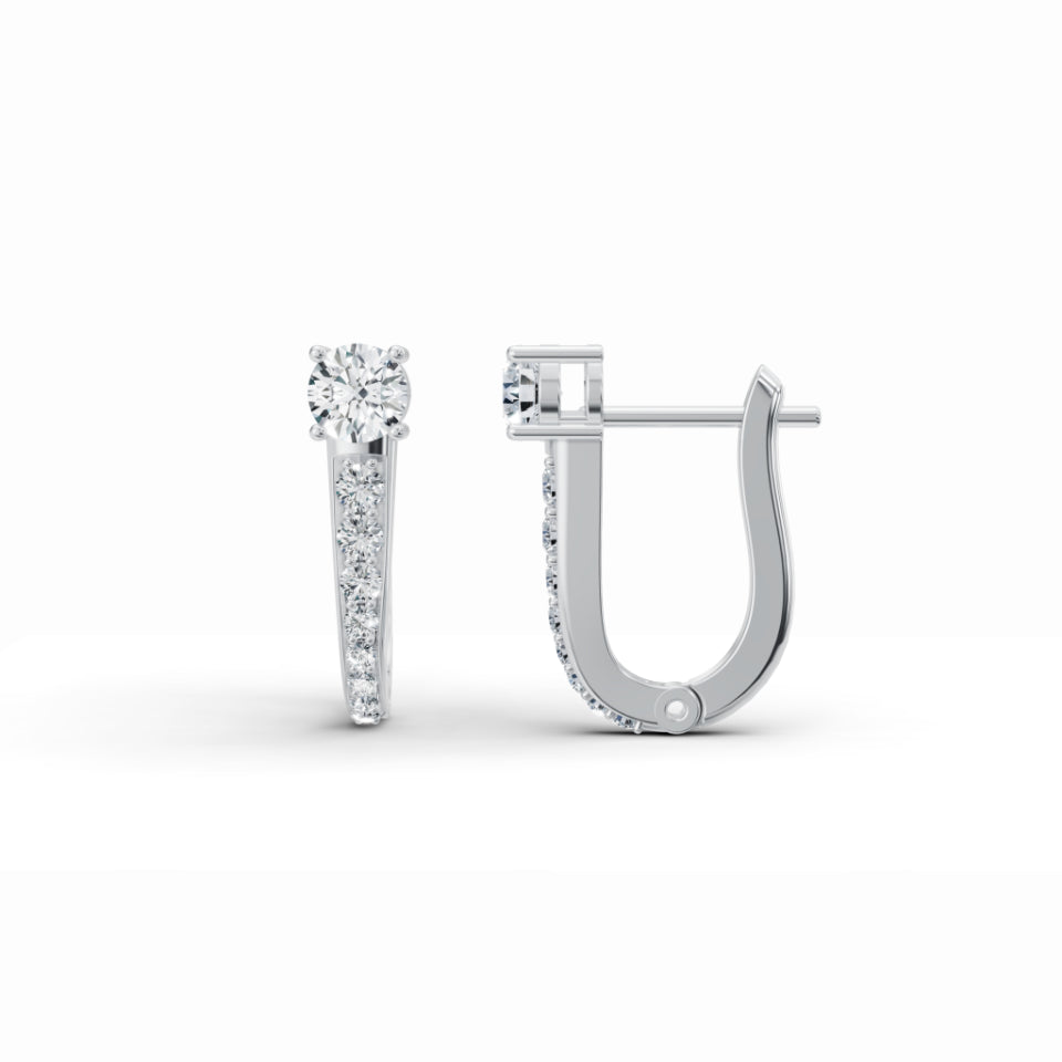 Solitaire Accent Diamond Earrings