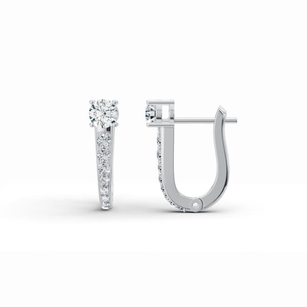 Solitaire Accent Diamond Earrings
