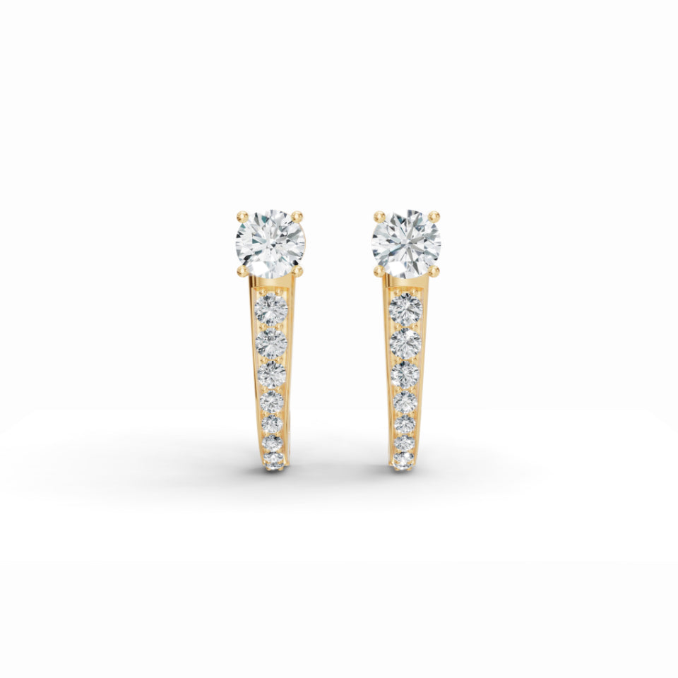 Solitaire Accent Diamond Earrings