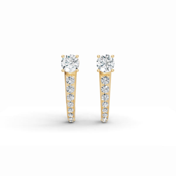 Solitaire Accent Diamond Earrings