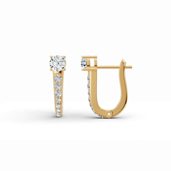 Solitaire Accent Diamond Earrings