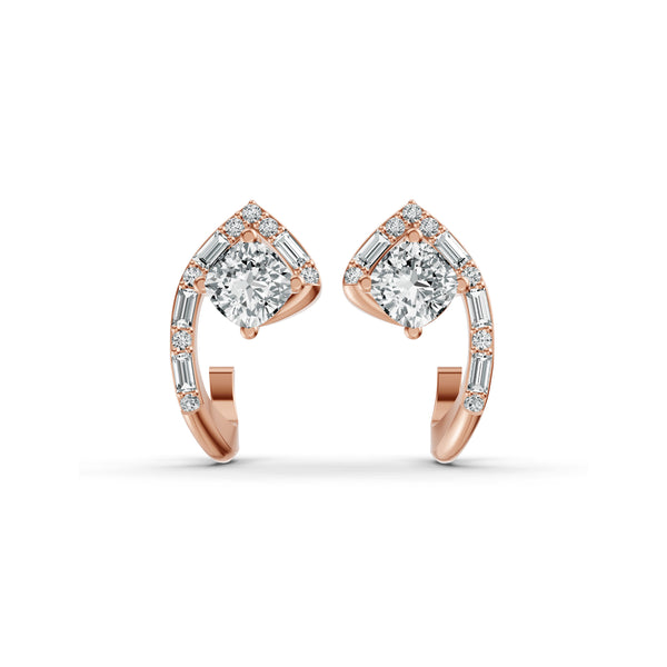 Sculpted Arc Diamond Earrings