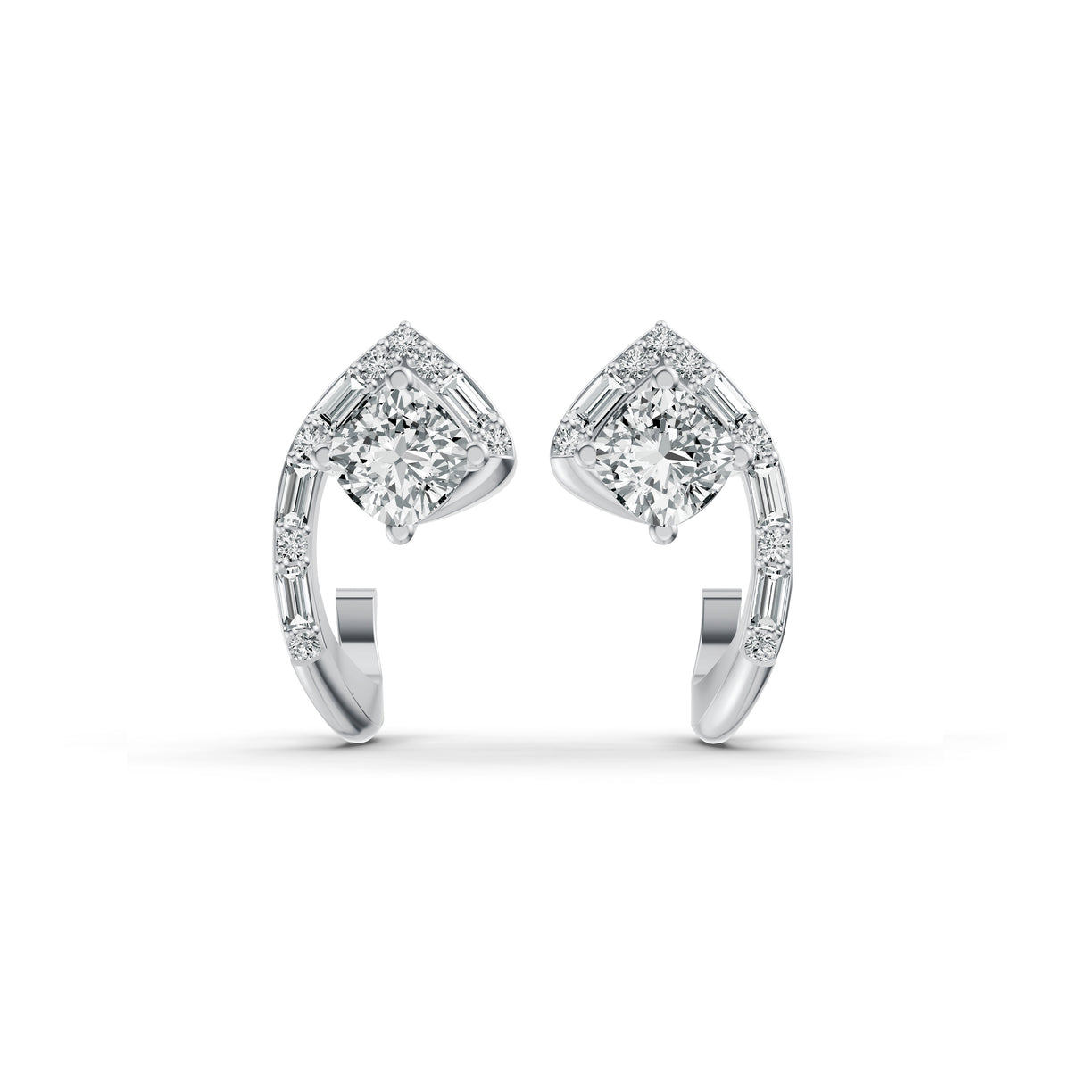 Sculpted Arc Diamond Earrings
