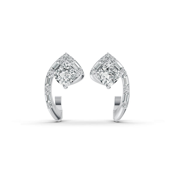 Sculpted Arc Diamond Earrings