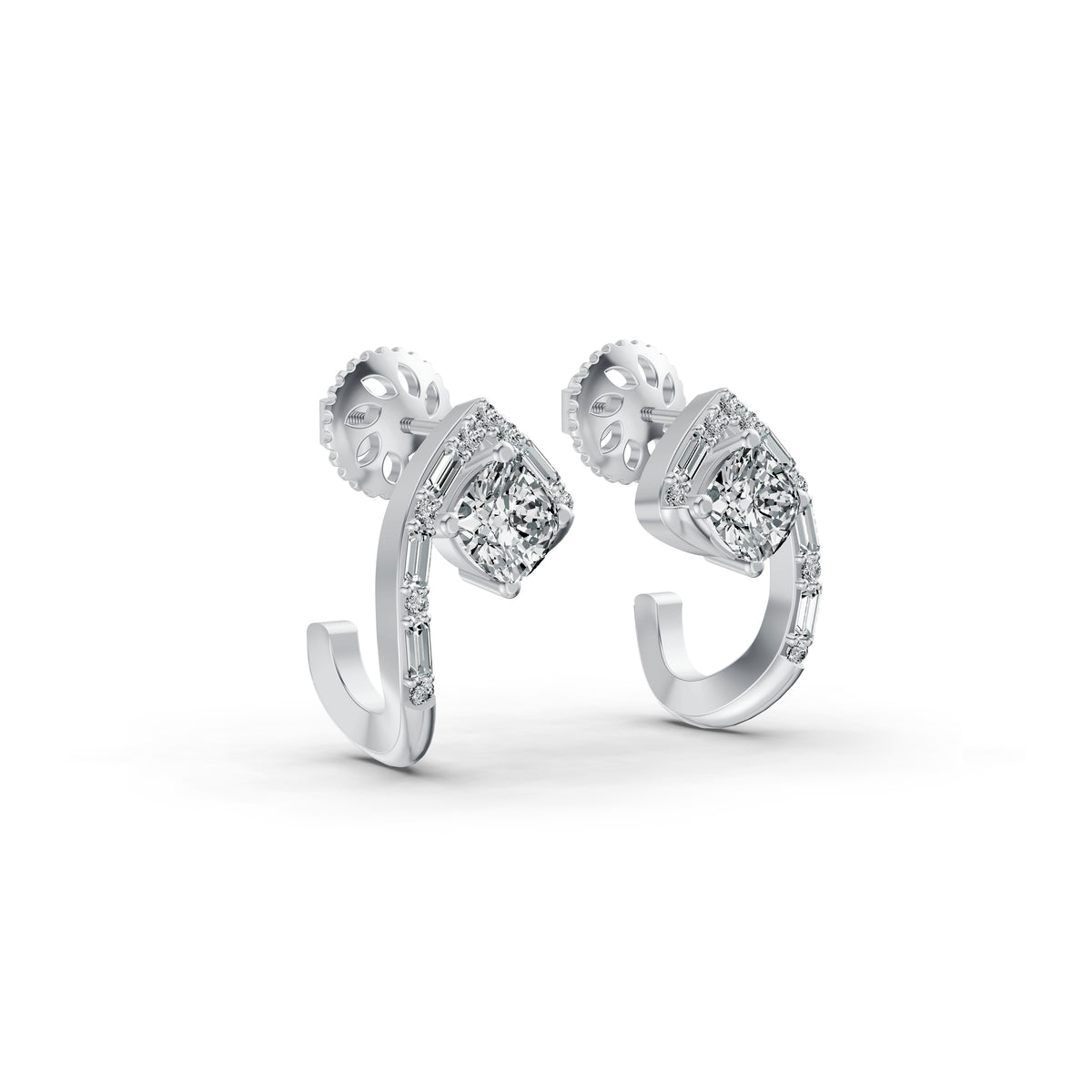 Sculpted Arc Diamond Earrings