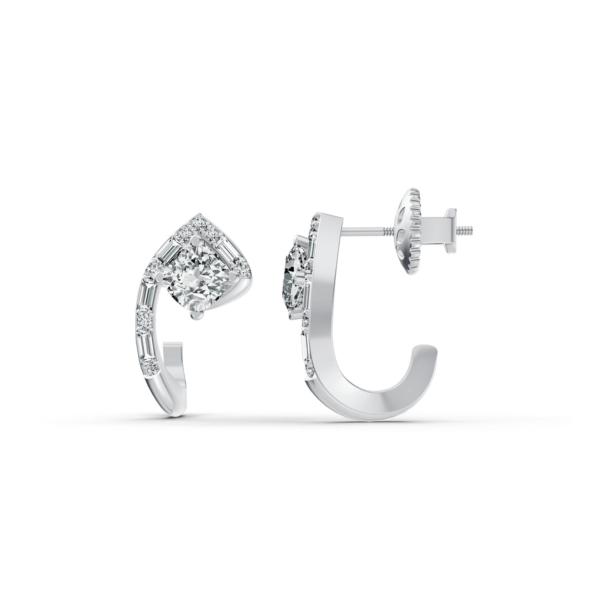 Sculpted Arc Diamond Earrings