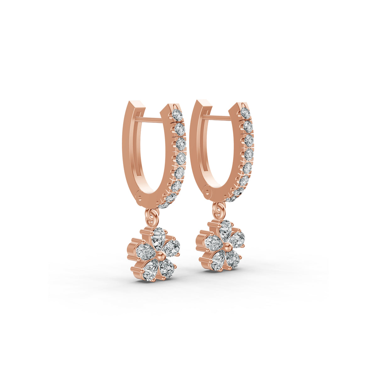Petal Drop Diamond Earrings