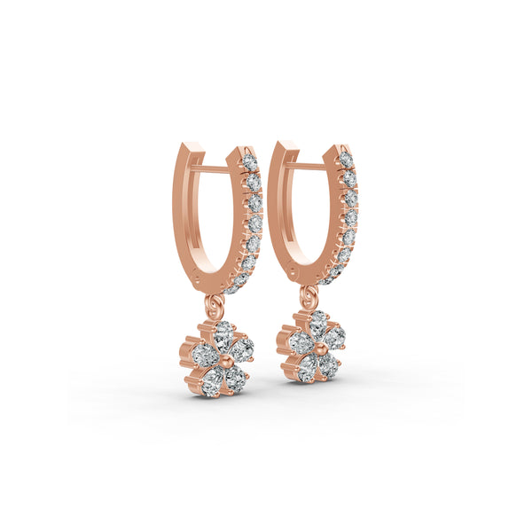 Petal Drop Diamond Earrings