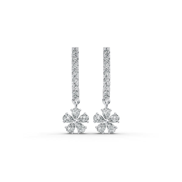 Petal Drop Diamond Earrings