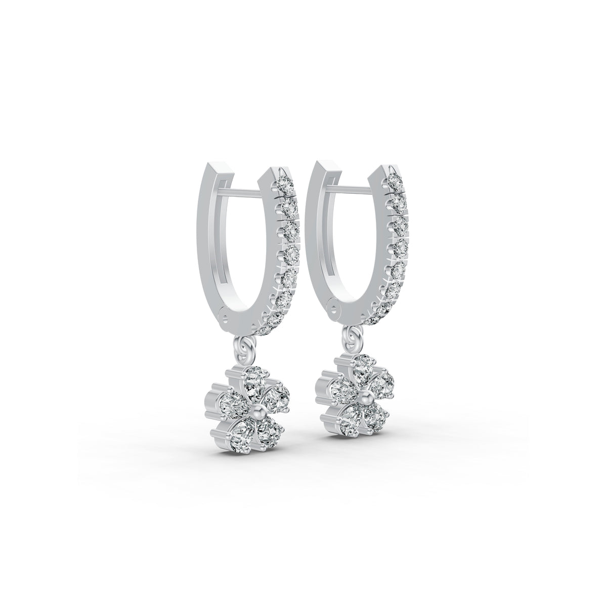 Petal Drop Diamond Earrings