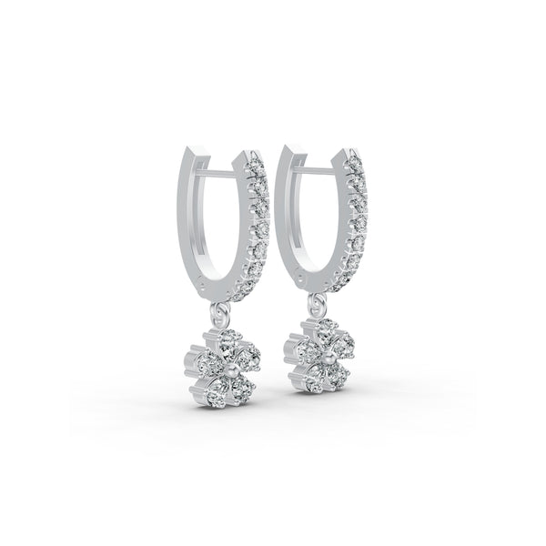 Petal Drop Diamond Earrings