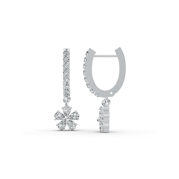Petal Drop Diamond Earrings