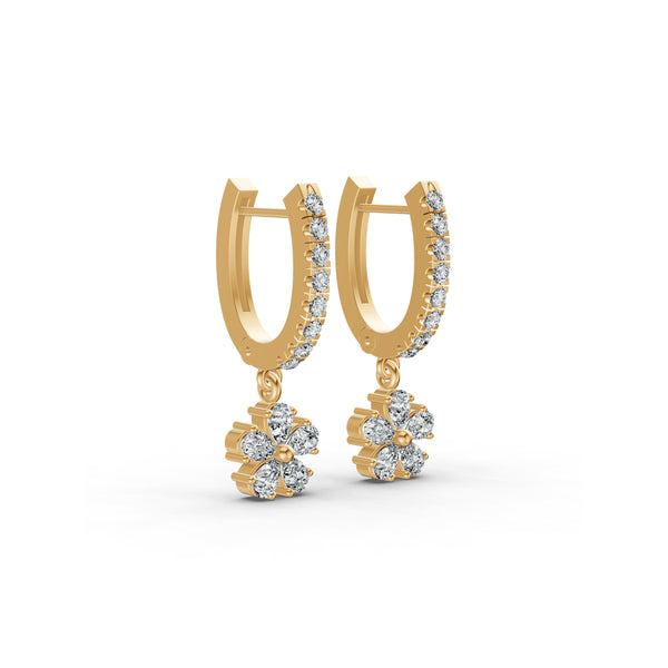 Petal Drop Diamond Earrings