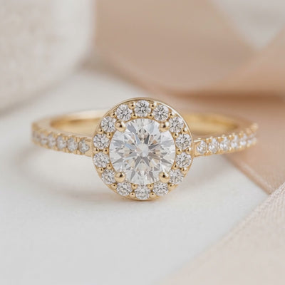 Elevated Solitaire Diamond Ring