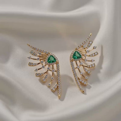 Flowy Butterfly Diamond Earrings