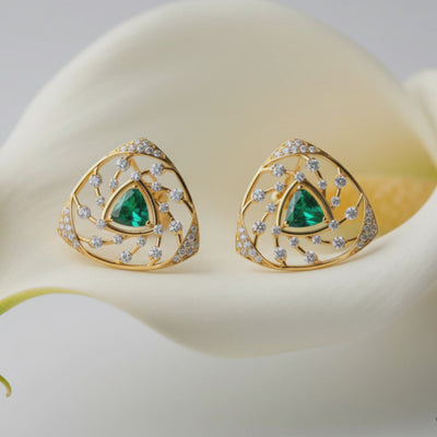 Whirlpool Grace Diamond Stud Earrings