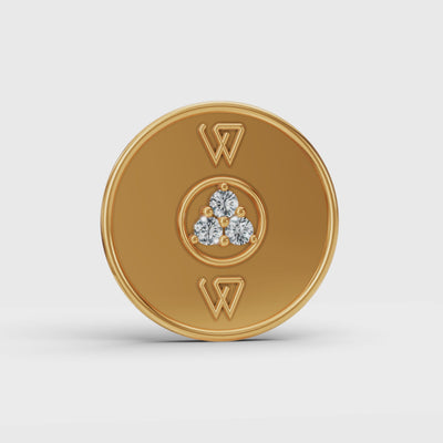 2 Gram Diamond Gold Coin