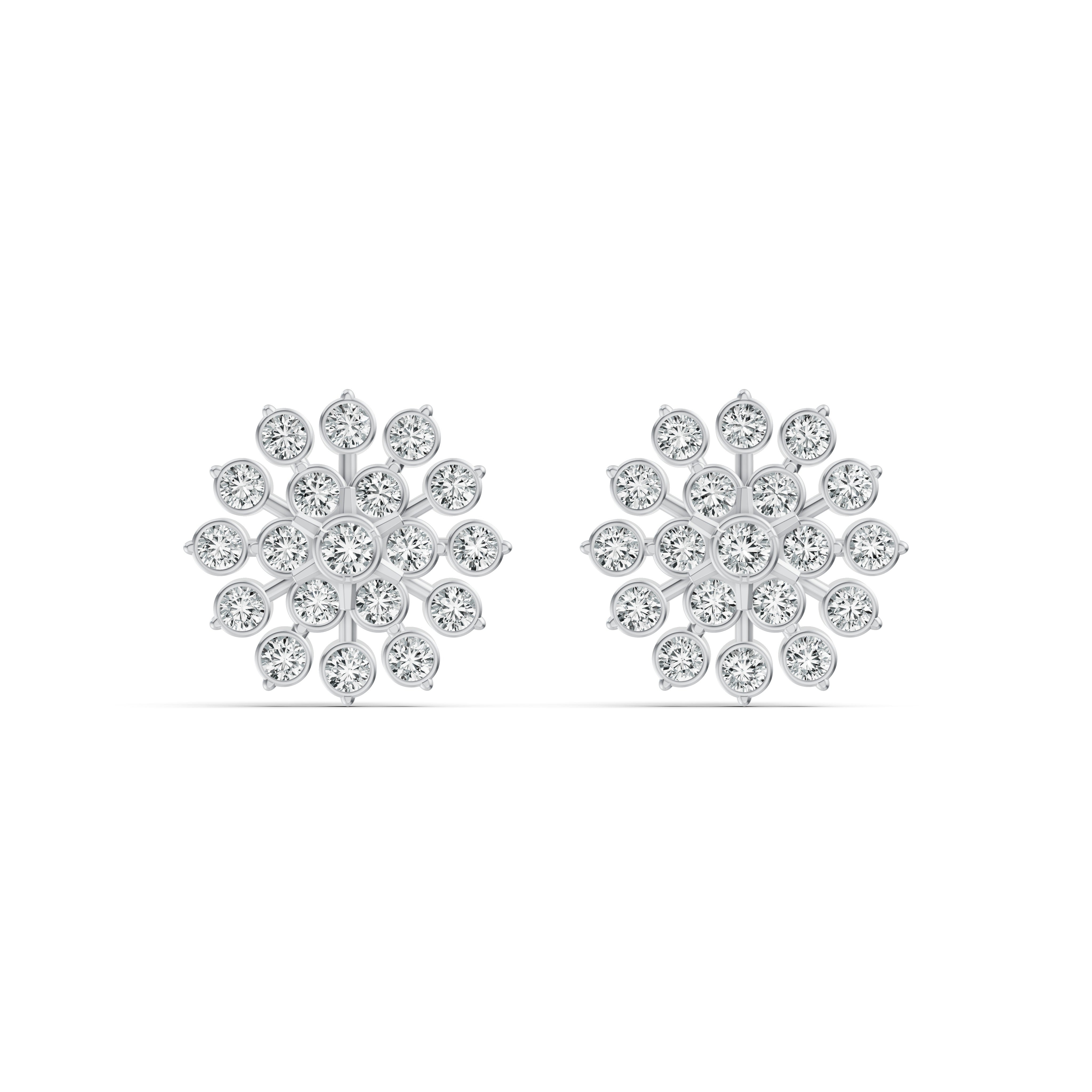 Sunburst Diamond Stud Earrings