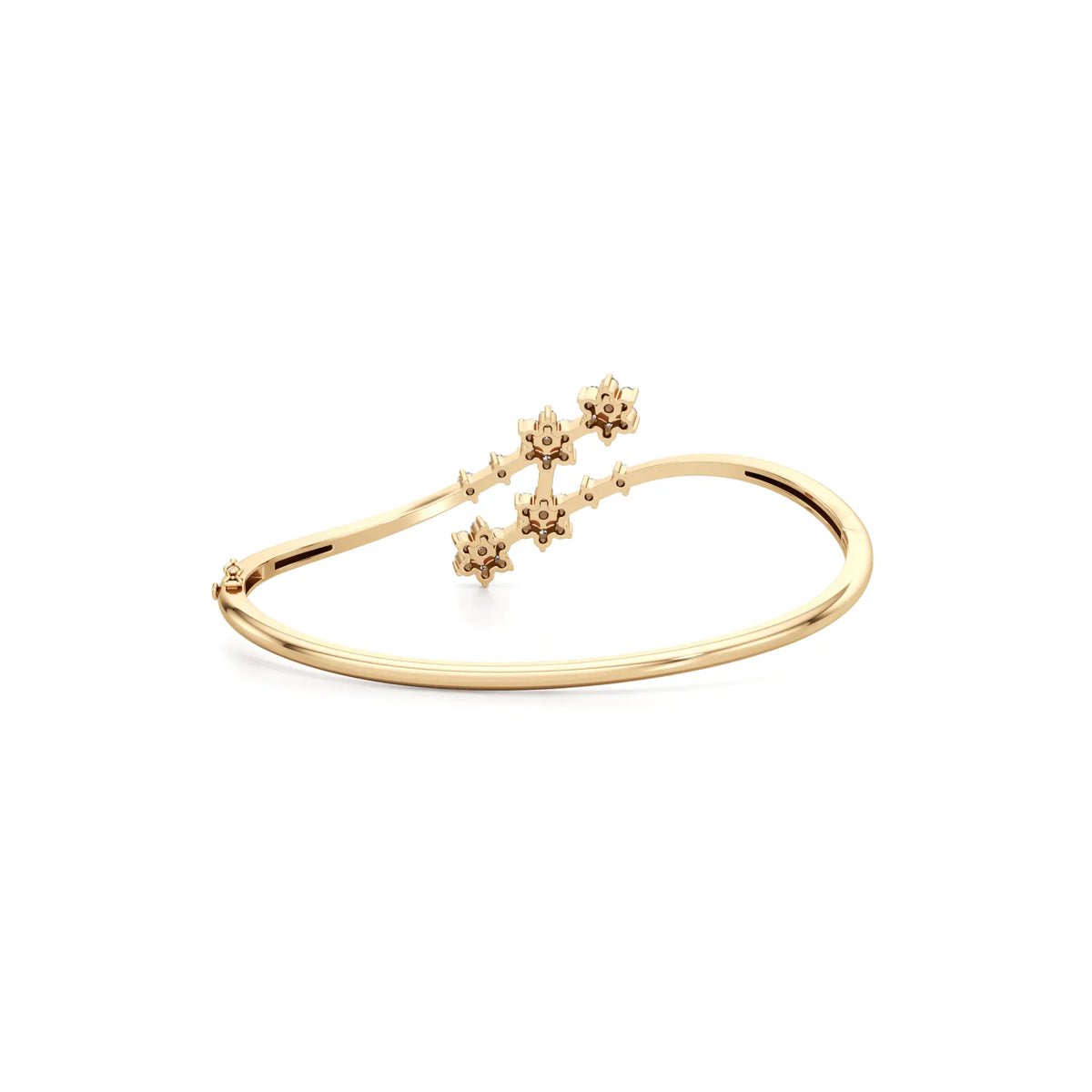 Chic 4-Floret Bloom Diamond Bracelet