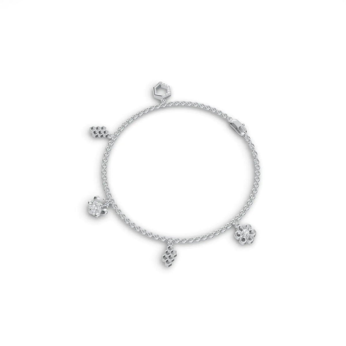 Storyteller Charm Diamond Bracelet