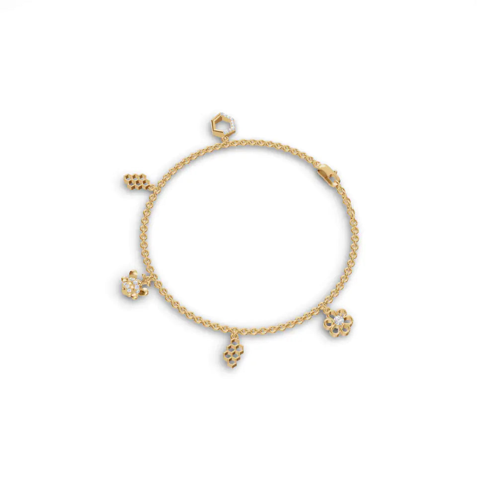 Storyteller Charm Diamond Bracelet