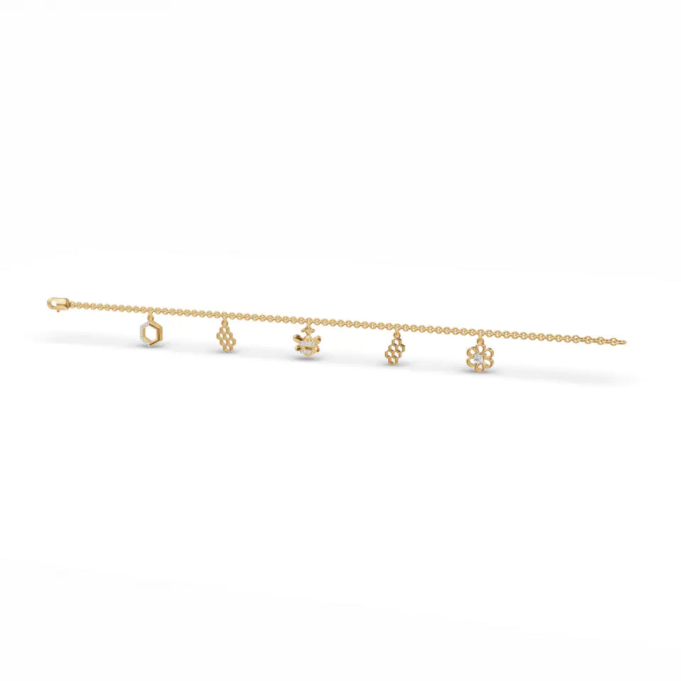 Storyteller Charm Diamond Bracelet