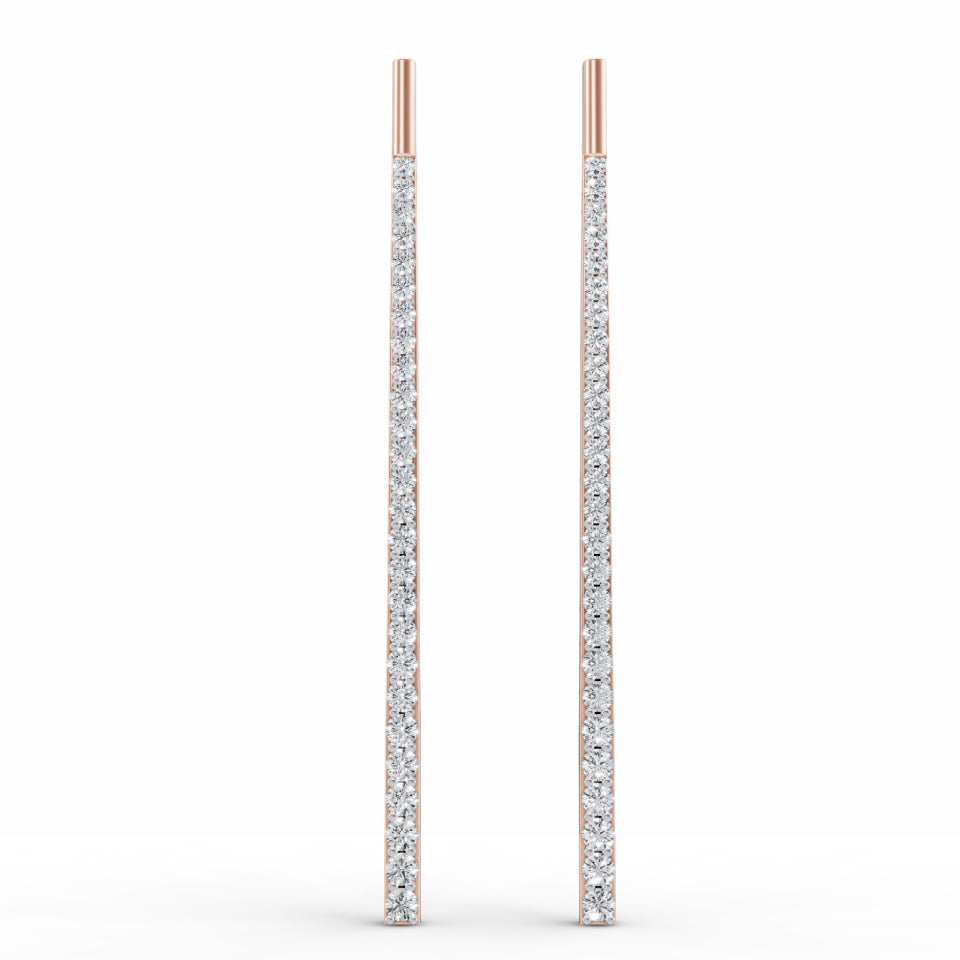 Sparkling Tower Diamond Earrings