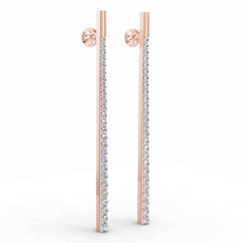 Sparkling Tower Diamond Earrings