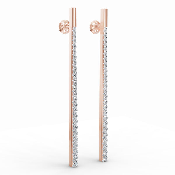 Sparkling Tower Diamond Earrings