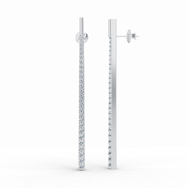 Sparkling Tower Diamond Earrings