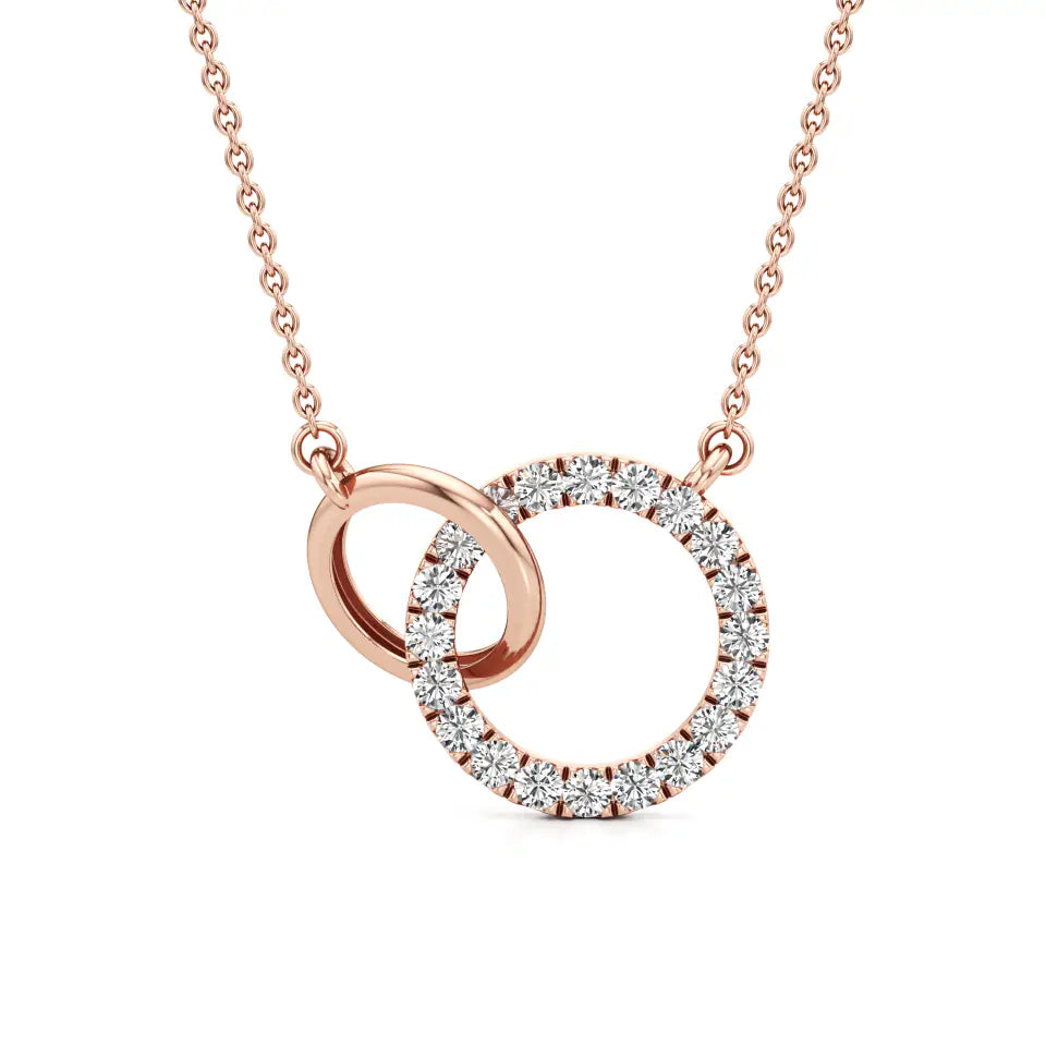 Interlinked Circles Love Diamond Pendant