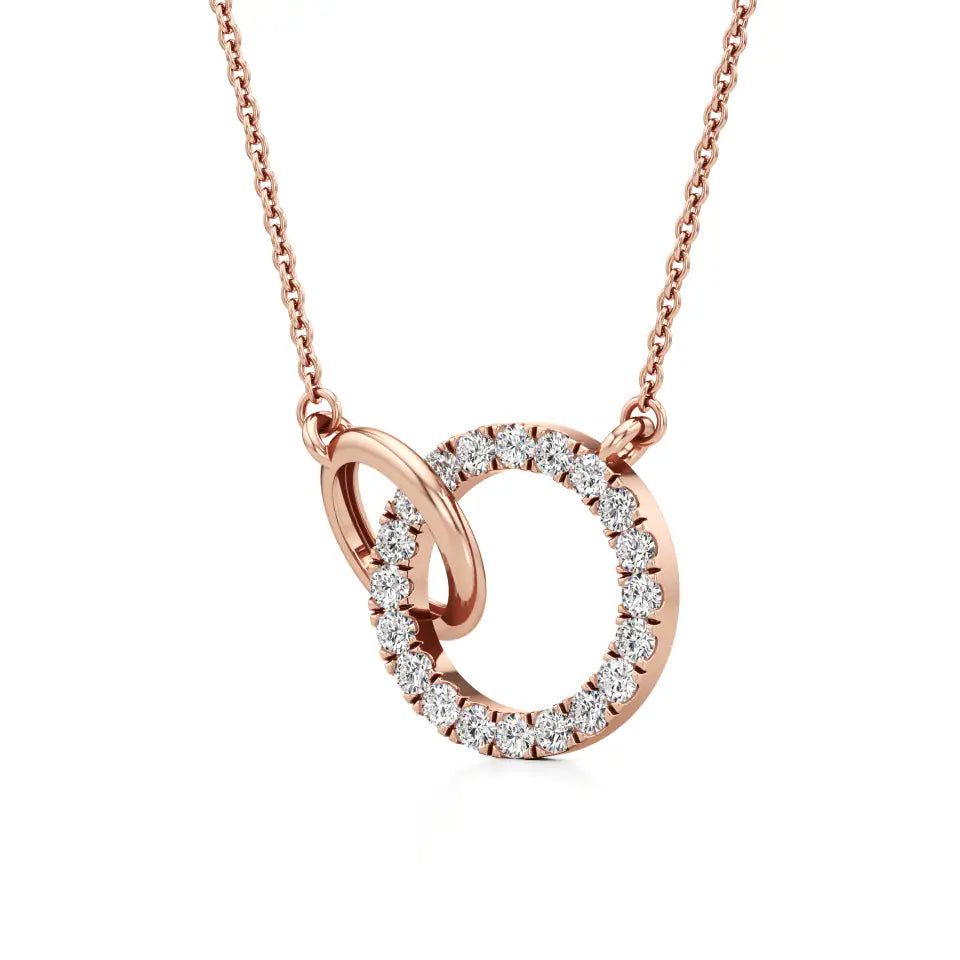 Interlinked Circles Love Diamond Pendant