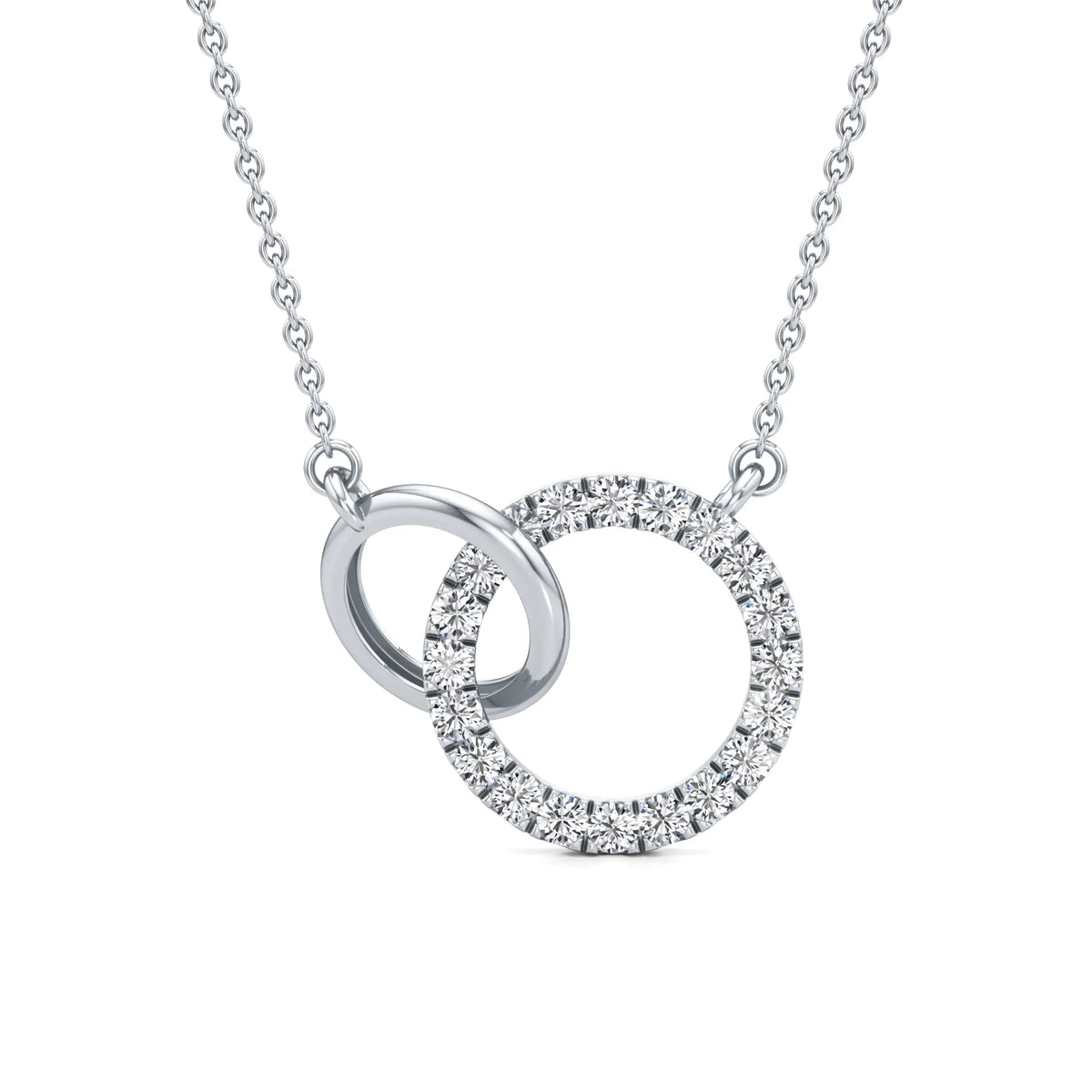 Interlinked Circles Love Diamond Pendant