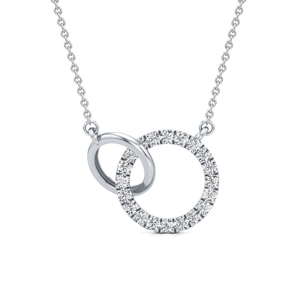 Interlinked Circles Love Diamond Pendant