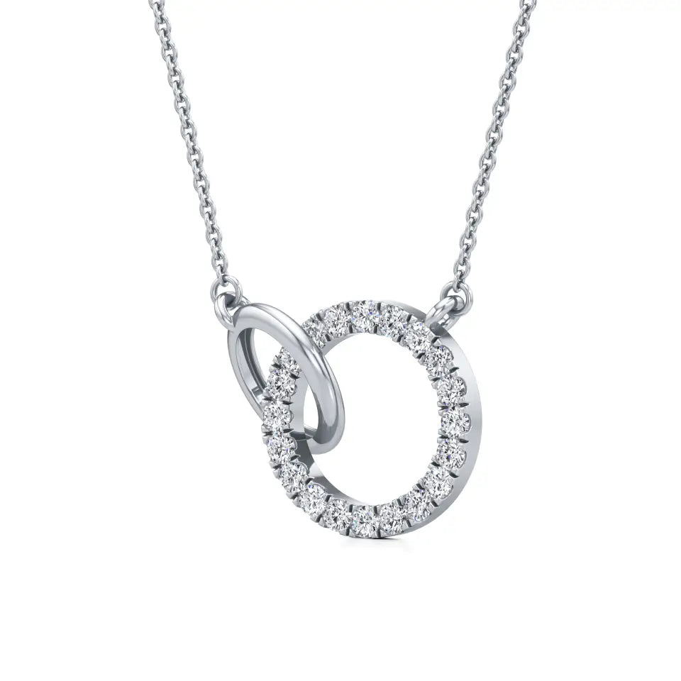 Interlinked Circles Love Diamond Pendant