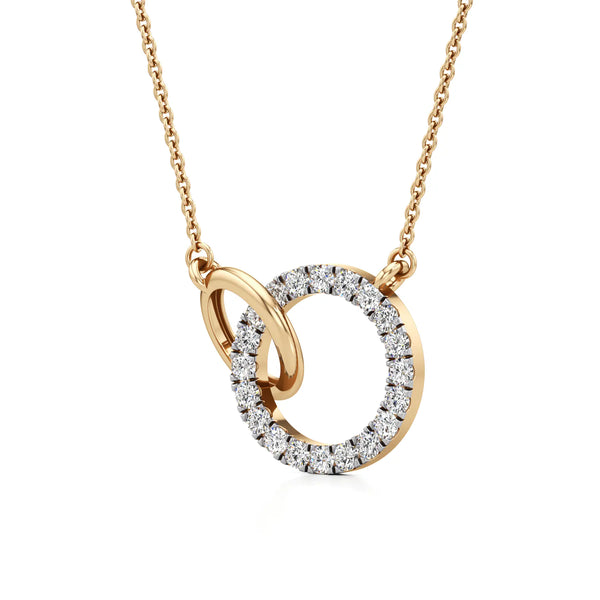 Interlinked Circles Love Diamond Pendant