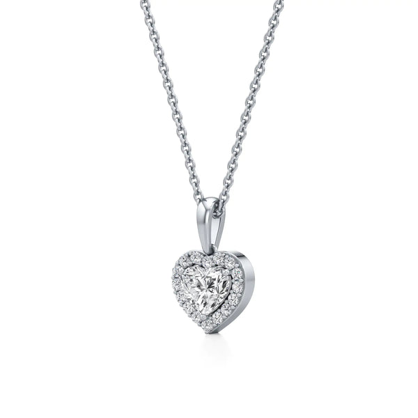 Bold Heart Solitaire Diamond Pendant