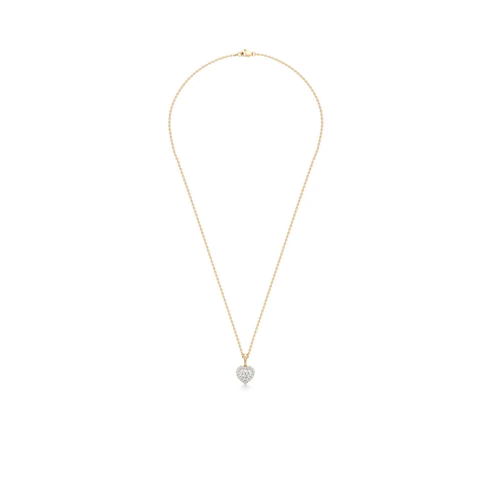 Bold Heart Solitaire Diamond Pendant
