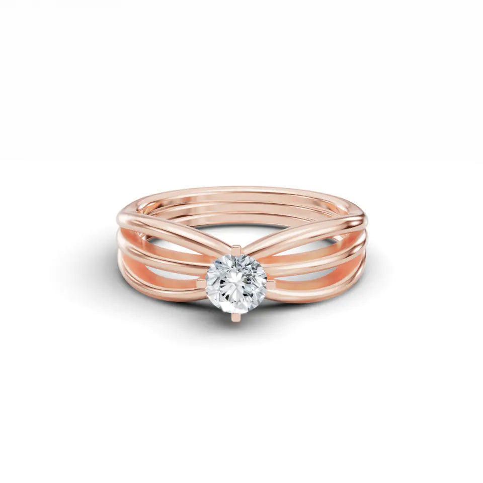 River Solitaire Diamond Ring