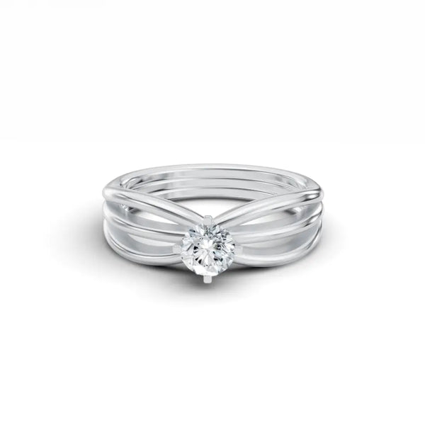 River Solitaire Diamond Ring