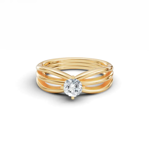 River Solitaire Diamond Ring
