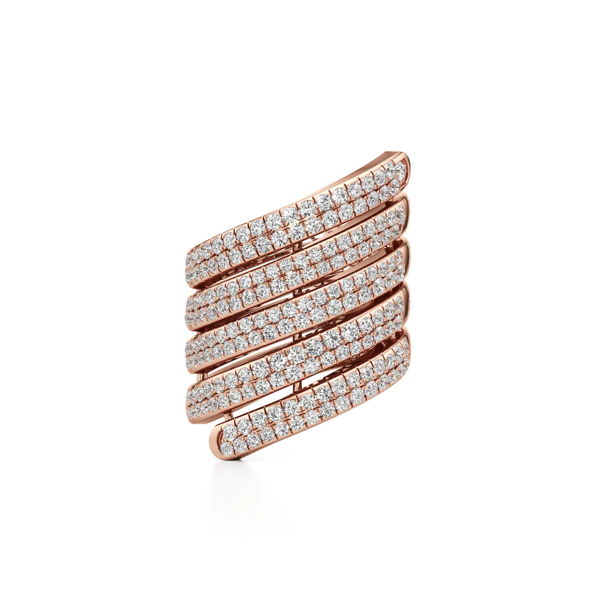 5-Layer Coil Diamond Ring
