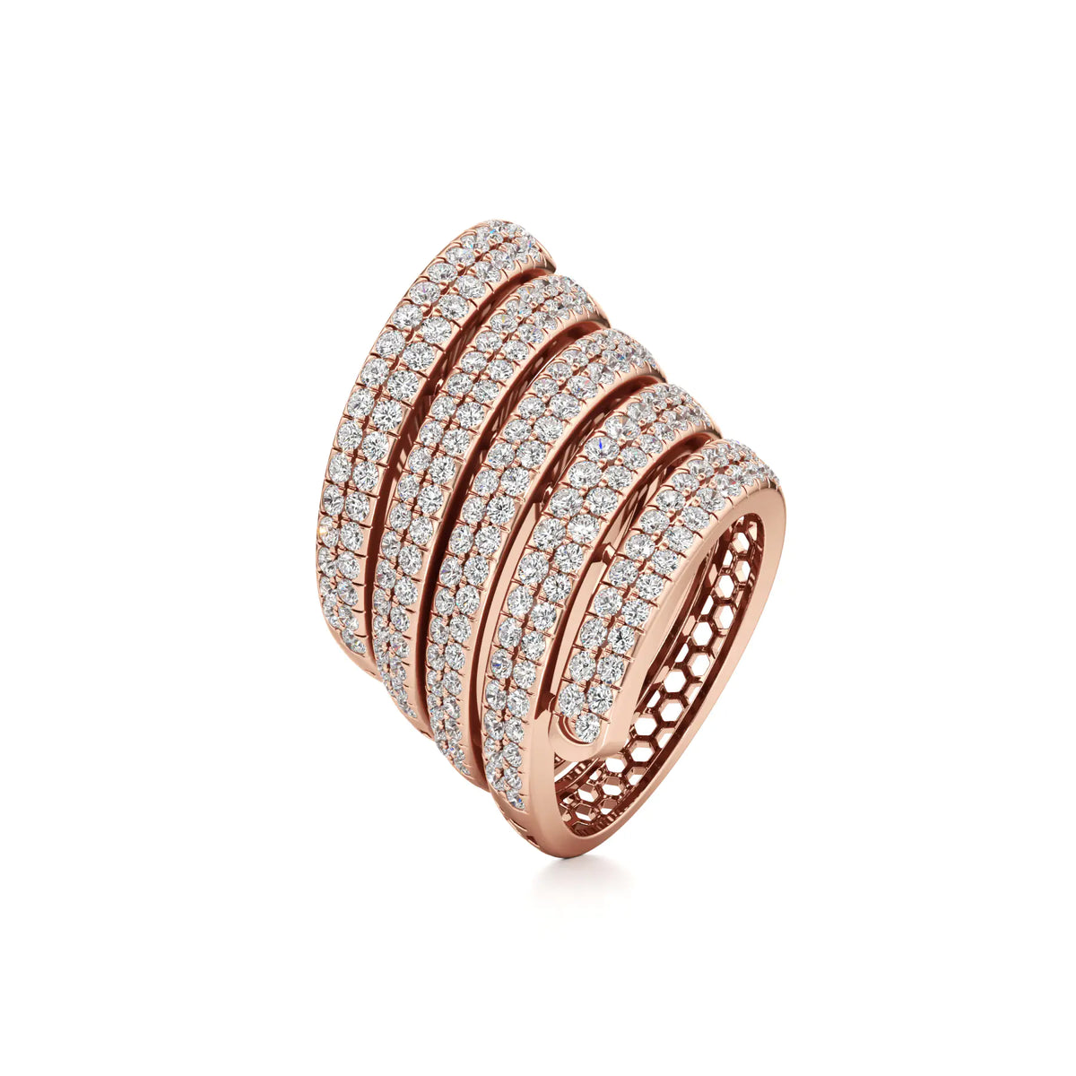 5-Layer Coil Diamond Ring