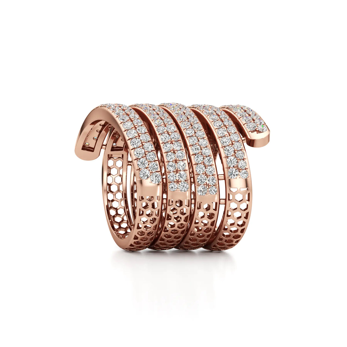 5-Layer Coil Diamond Ring