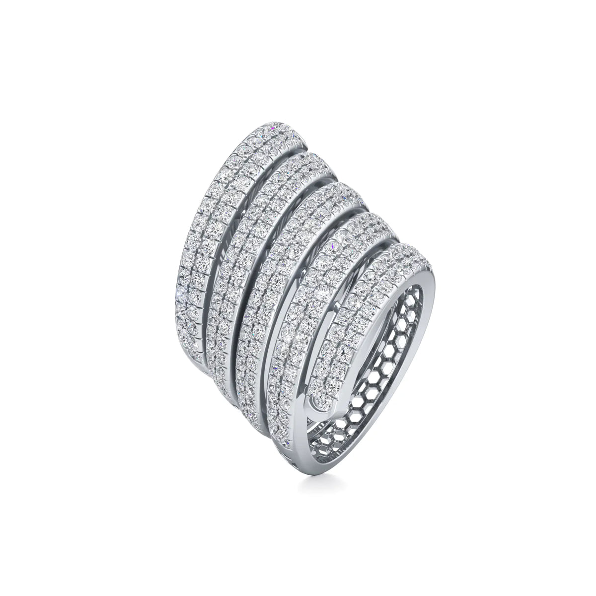 5-Layer Coil Diamond Ring