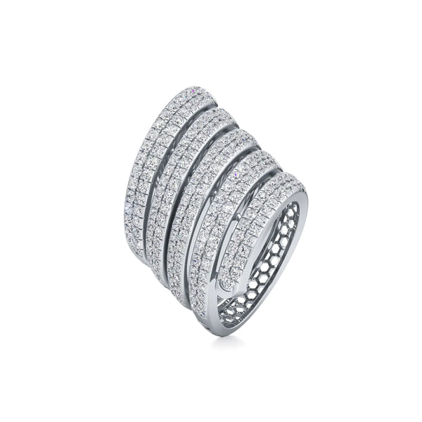 5-Layer Coil Diamond Ring