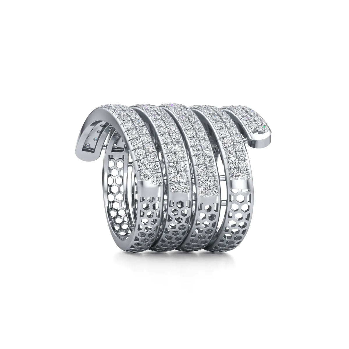 5-Layer Coil Diamond Ring